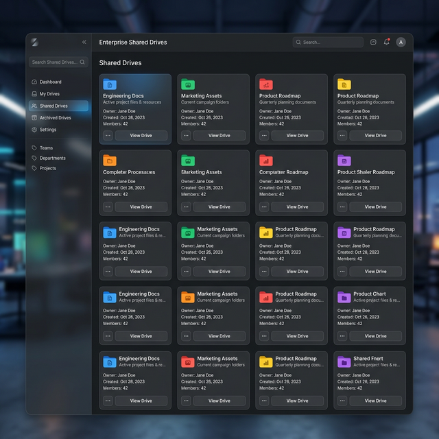 Shared Drives Workspace Mockup